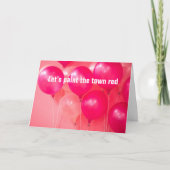 Lasst uns die Stadt rot malen, glücklicher Geburts Karte (Vorderseite)