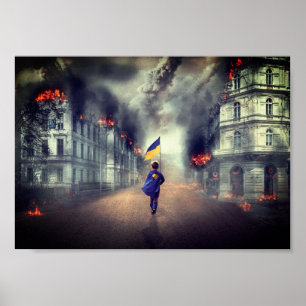 Lasst uns die UKRAINE frei bleibe Poster