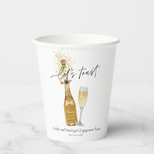 Lasst uns die Verlobung feiern Pappbecher