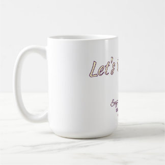 Lasst uns die Verlobung von name datum gelb feiern Kaffeetasse