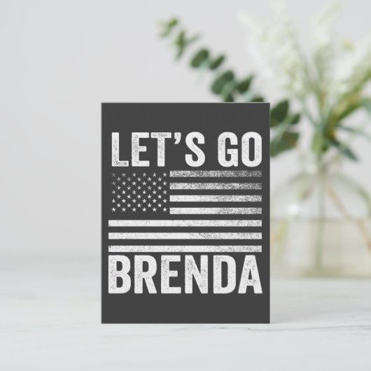 Lasst uns die Wahl der amerikanischen Flagge in Br Postkarte (Stehend Vorderseite)