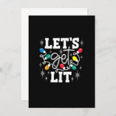 Lasst uns die Weihnachtsbeleuchtung in der Weihnac Einladung (Vorne/Hinten)