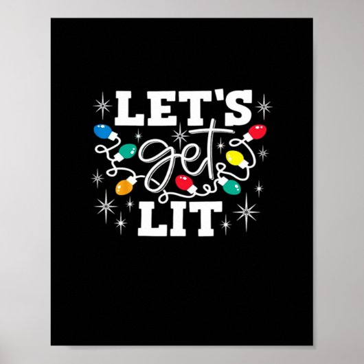 Lasst uns die Weihnachtsbeleuchtung in der Weihnac Poster (Vorne)