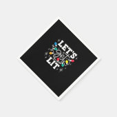 Lasst uns die Weihnachtsbeleuchtung in der Weihnac Serviette (Ecke)