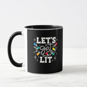 Lasst uns die Weihnachtsbeleuchtung in der Weihnac Tasse