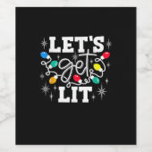 Lasst uns die Weihnachtsbeleuchtung in der Weihnac Weinetikett (Einzelnes Label)