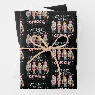 Lasst uns die Weihnachtsfeier-Nussknacker-Weihnach Geschenkpapier Set