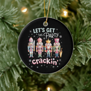 Lasst uns die Weihnachtsfeier-Nussknacker-Weihnach Keramik Ornament