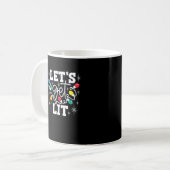 Lasst uns die Weihnachtslichter im sonnigen Retro  Kaffeetasse (Vorderseite Links)