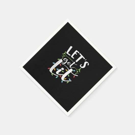 Lasst uns die Weihnachtslichter kreativer Klassike Serviette (Ecke)