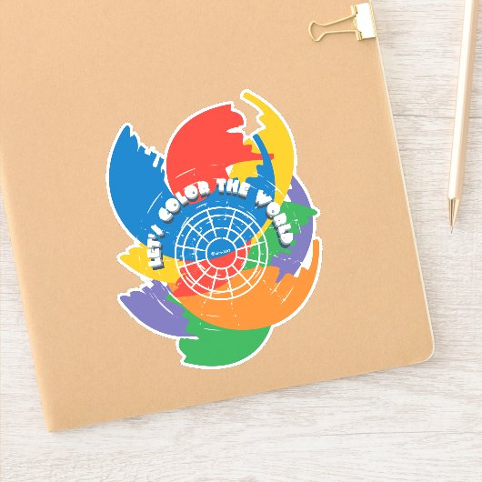 Lasst uns die Welt färben Aufkleber (Notizbuch)