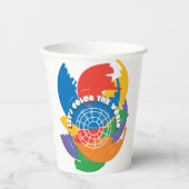 Lasst uns die Welt färben Pappbecher (Vorderseite)