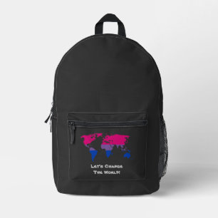 Lasst uns die Welt verändern Bedruckter Rucksack
