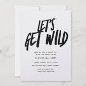 Lasst uns die wilde Cheetah Bachelorette-Nacht aus Einladung (Vorderseite)