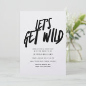 Lasst uns die wilde Cheetah Bachelorette-Nacht aus Einladung (Stehend Vorderseite)
