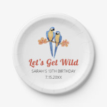 Lasst uns die wilde Macaw Dschungel-Wasserfarbe ho