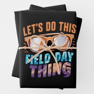 Lasst uns diese Field Day Sache Sonnenbrille Lehre Geschenkpapier Set