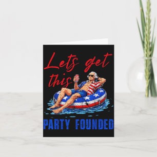 Lasst uns diese Party gegründet Pool Float USA 4. Karte