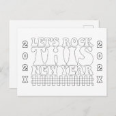 Lasst uns dieses neue Jahr einfärben Postkarte (Vorne/Hinten)