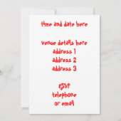 Lasst uns Drehung wieder tanzen Rock und Roll Einladung (Rückseite)