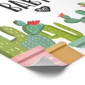 Lasst uns ein Baby-Kaktus-Fiesta-Tischschild abspi Poster (Ecke)