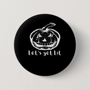 Lasst uns ein bisschen Funny Halloween Kürbis für Button