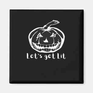 Lasst uns ein bisschen Funny Halloween Kürbis für Magnet