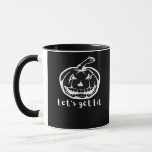 Lasst uns ein bisschen Funny Halloween Kürbis für Tasse