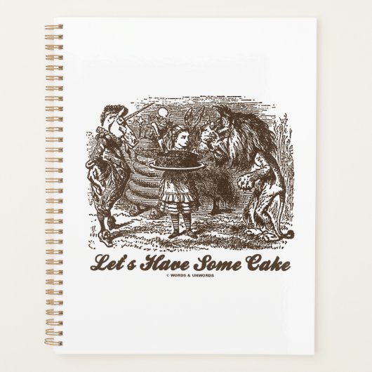 Lasst uns ein Cake Alice Unicorn Löwe Wonderland h Planer (Vorderseite)