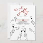 Lasst uns ein fröhliches Weihnachts-Cocktail-Party Einladung (Vorderseite)