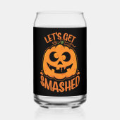 Lasst uns ein gestricktes Tipsy Halloween Jack-O’- Dosenglas (Vorderseite)