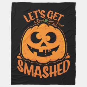 Lasst uns ein gestricktes Tipsy Halloween Jack-O’- Fleecedecke