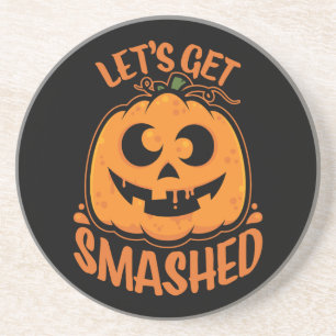 Lasst uns ein gestricktes Tipsy Halloween Jack-O’- Getränkeuntersetzer
