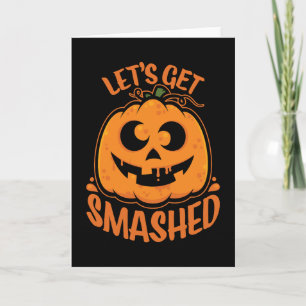 Lasst uns ein gestricktes Tipsy Halloween Jack-O’- Karte