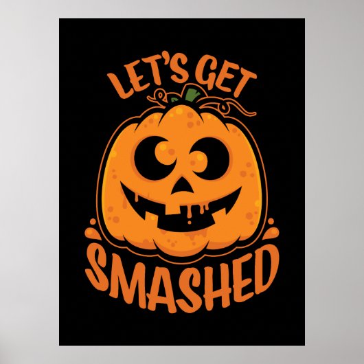 Lasst uns ein gestricktes Tipsy Halloween Jack-O’- Poster (Vorne)