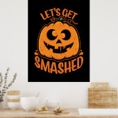 Lasst uns ein gestricktes Tipsy Halloween Jack-O’- Poster (Küche)