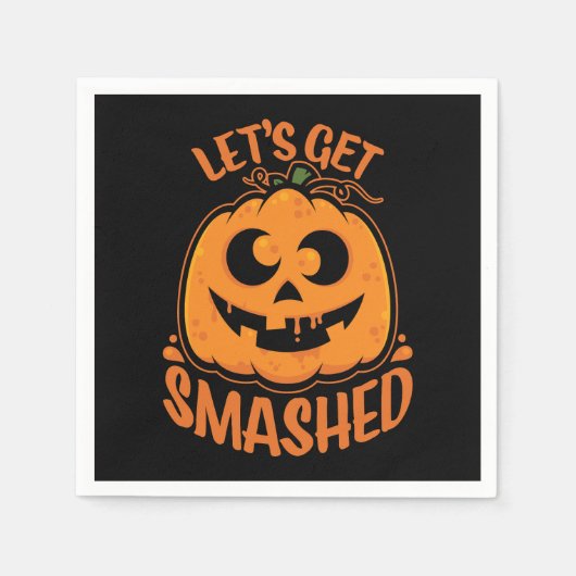 Lasst uns ein gestricktes Tipsy Halloween Jack-O’- Serviette (Vorderseite)