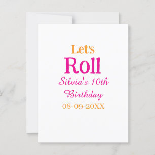 Lasst uns ein glückliches 10. Geburtstag add name Postkarte