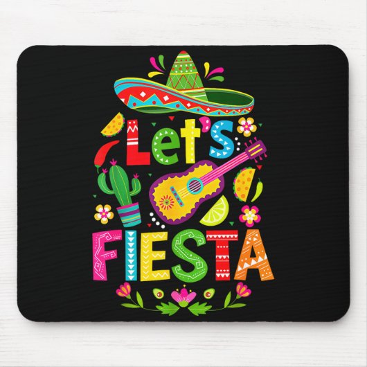 Lasst uns ein glückliches Cinco de Mayo-Mexikaner- Mousepad (Vorne)
