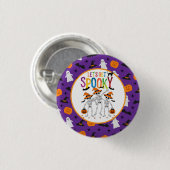 Lasst uns ein kurzes Halloween bekommen Button (Vorne & Hinten)
