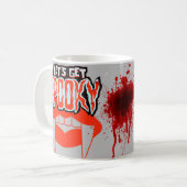 Lasst uns ein kurzes Vampirfangs Halloween-Design Kaffeetasse (Vorderseite Links)