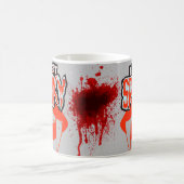 Lasst uns ein kurzes Vampirfangs Halloween-Design Kaffeetasse (Mittel)