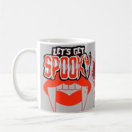 Lasst uns ein kurzes Vampirfangs Halloween-Design Kaffeetasse
