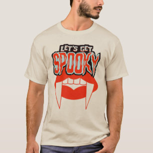 Lasst uns ein kurzes Vampirfangs Halloween-Design T-Shirt