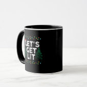 Lasst uns ein Lit trinken Funny Weihnachtsgeschenk Tasse (Vorderseite Links)