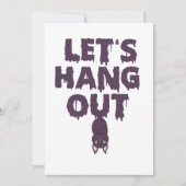 Lasst uns ein lustiges Halloween-Bat-Geschenk aush Einladung (Vorderseite)