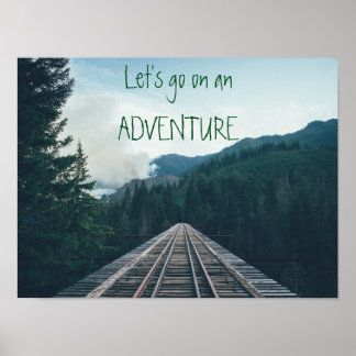 Lasst uns ein Motivierend Adventure Poster spielen