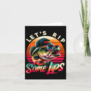 Lasst uns ein paar Lippen abreißen B Fischen Funny Karte