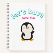 Lasst uns ein paar lustige Pinguin Spiral-Notebook Notizblock (Vorderseite)
