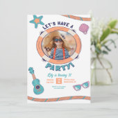 Lasst uns ein Party Foto haben Einladung (Stehend Vorderseite)